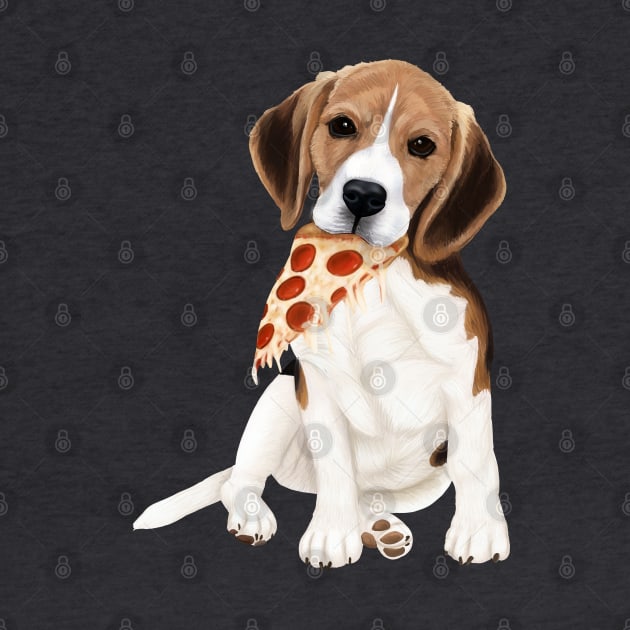 Pizza beagle by Mehu Art